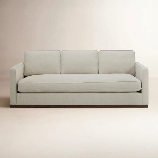 Bobbi 87'' Upholstered Sofa Effie Linen Performance Weave