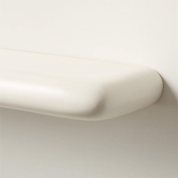 Bodene White Resin Wall Shelf 48