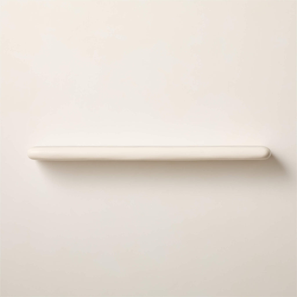 Bodene White Resin Wall Shelf 48"