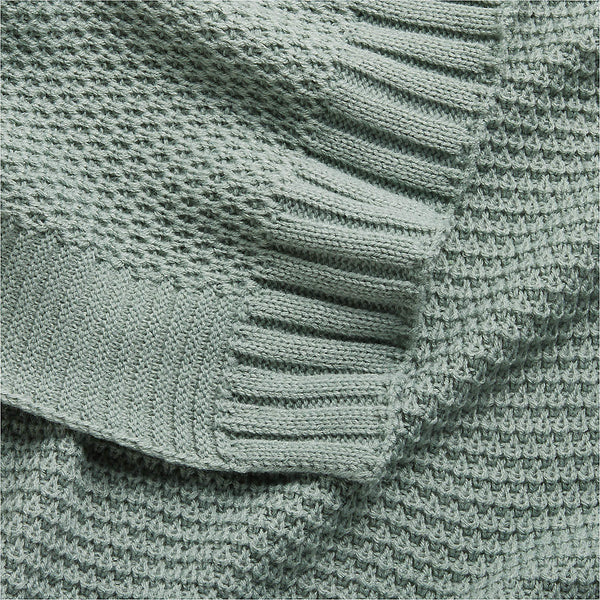 Bubble Knit Verte Green Baby Stroller Blanket