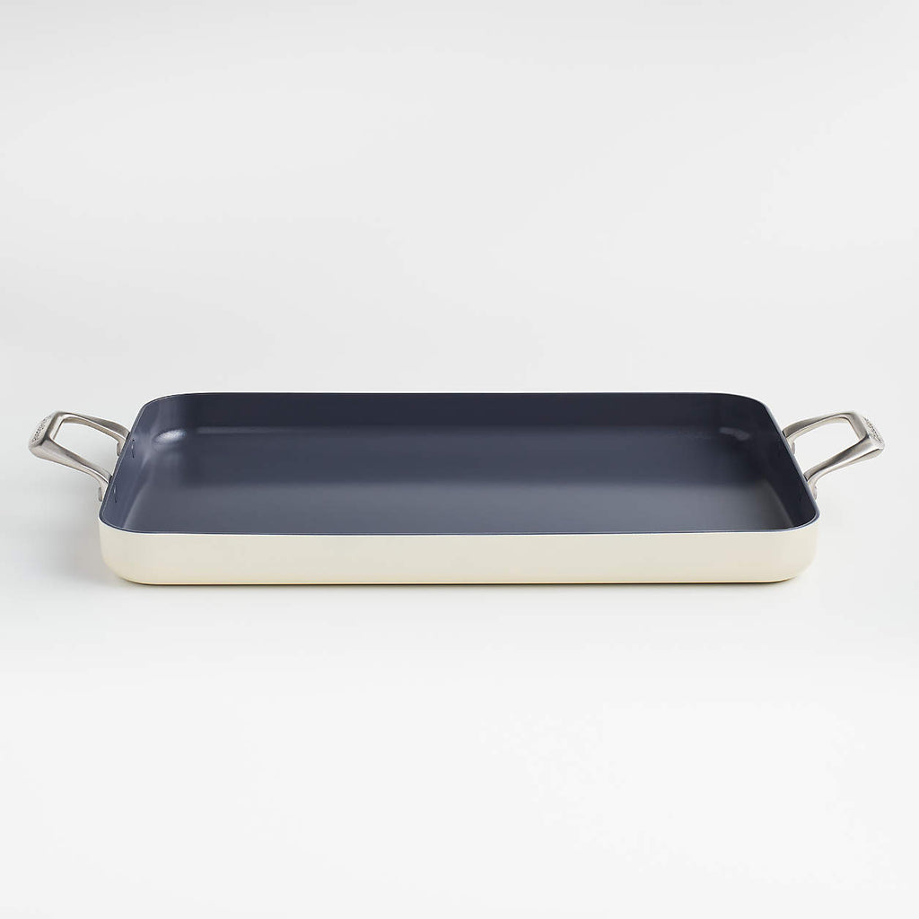 EvenCook Ceramic ™ Cream Nonstick Double Burner Griddle