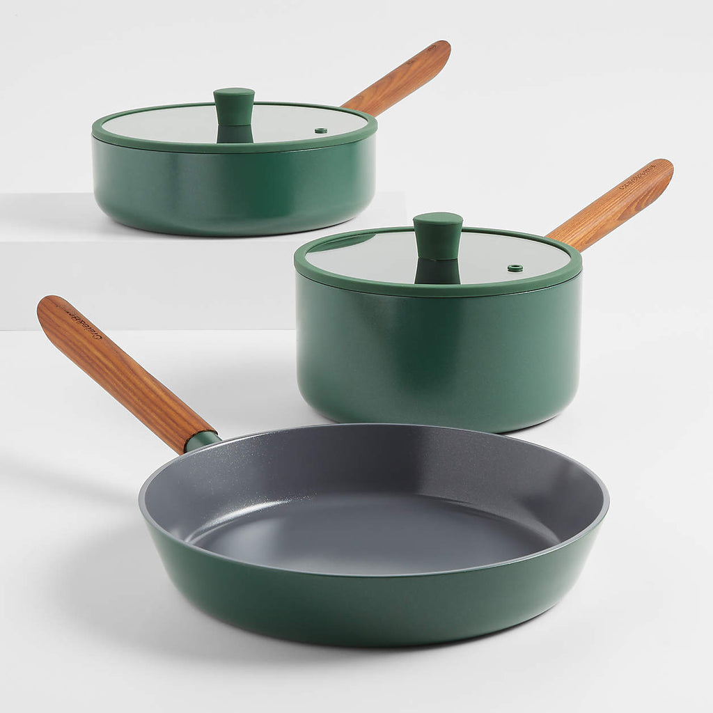Monterey Cypress Green 5-Piece Non-Stick Ceramic Cookware Set