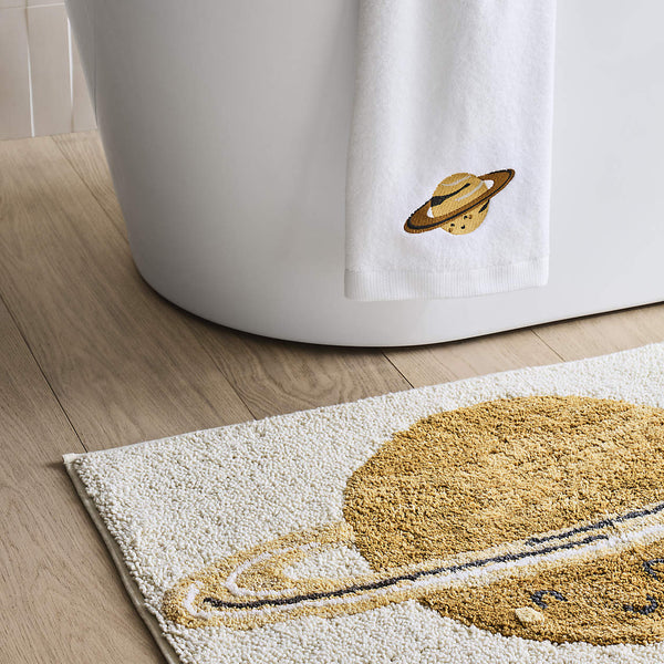 Outer Space 100% Organic Cotton Kids Bath Mat