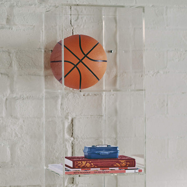 Now You See It Clear Acrylic 5-Bin Floating Shelf Bookcase