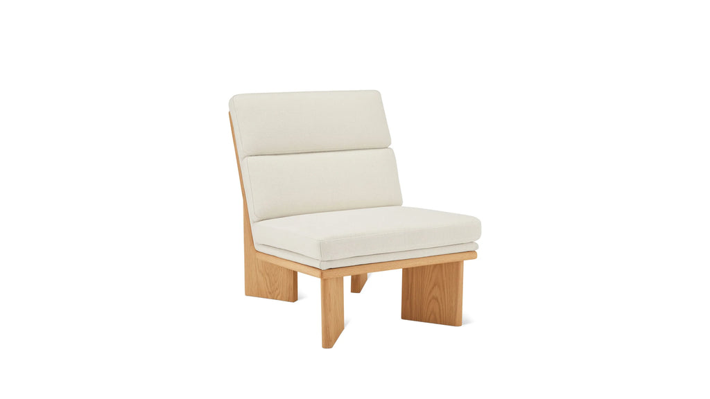 Angled Herringbone Lounge Chair Oak