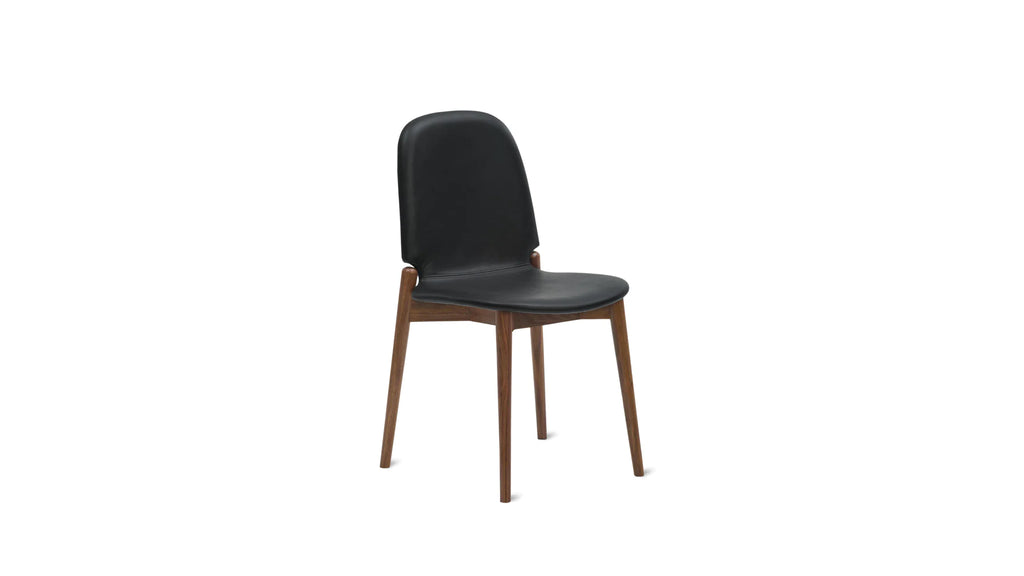 Dine In Walnut/Black Leather Dining Chair