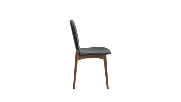 Dine In Walnut/Black Leather Dining Chair