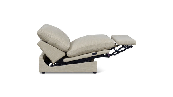 Lift Power Recliner Armless Chair Light Pebble