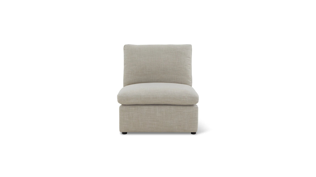 Lift Power Recliner Armless Chair Light Pebble