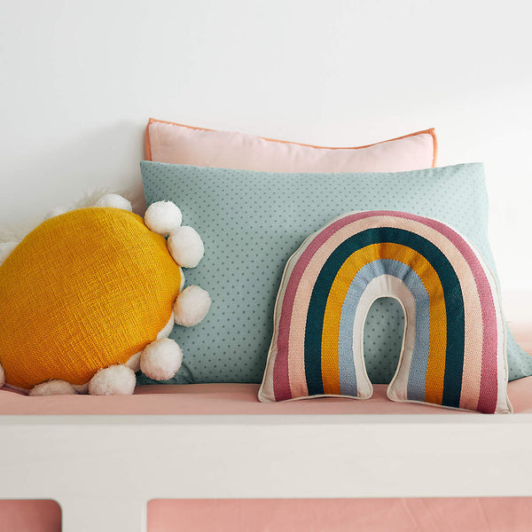 Modern Rainbow Kids Throw Pillow