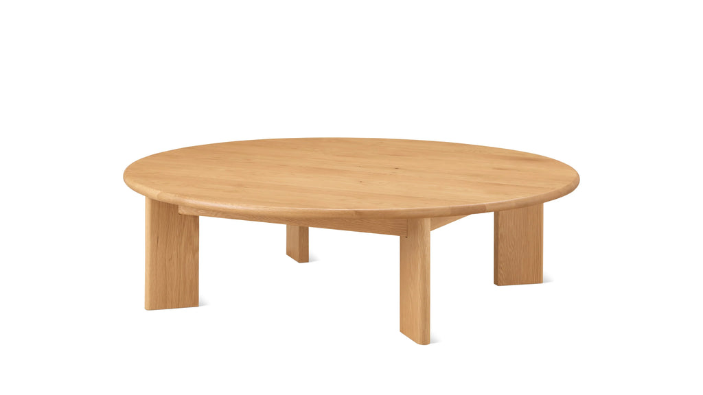 Angled Round Coffee Table Oak