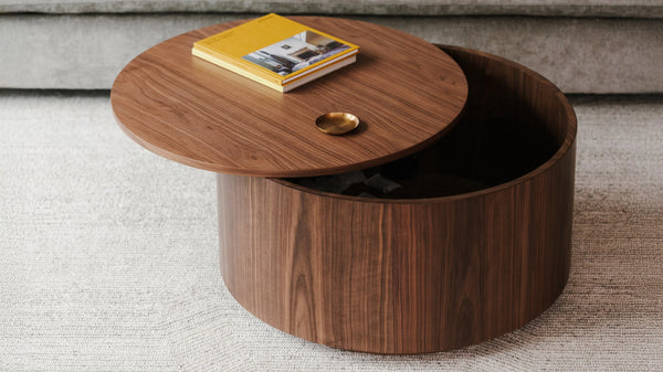 Orb Storage Walnut Coffee Table