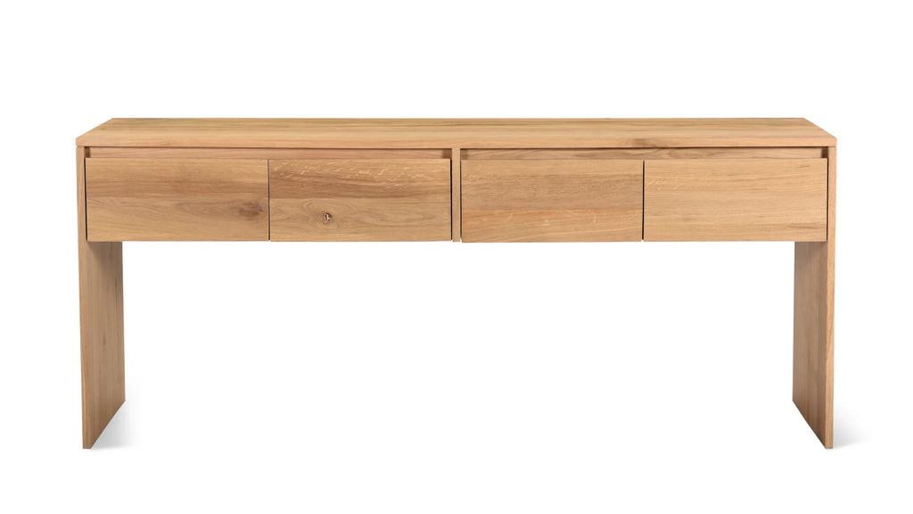 Every Console, 4 Drawer - Oak