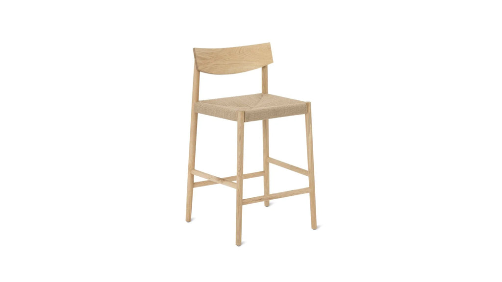 Host Counter Stool – White Oak & Natural Papercord