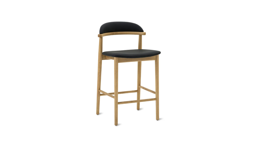 Camber Counter Stool – Oak, Black Seat