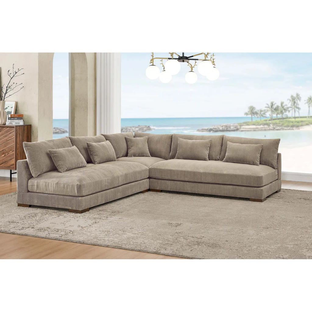 Caileigh 3 - Piece Corduroy Sectional