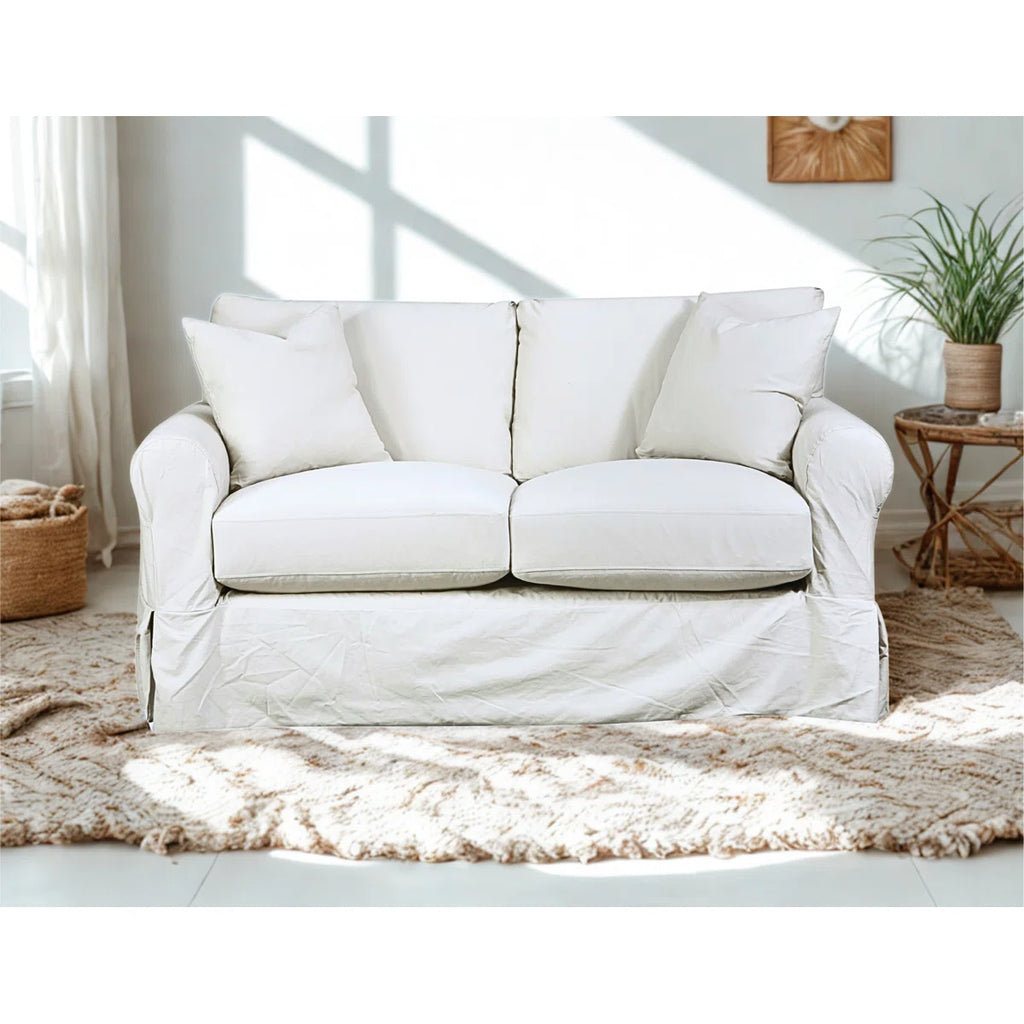 Candyse Slip Cover Loveseat Cream
