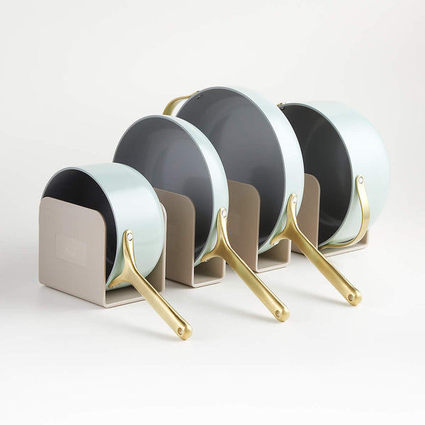 Caraway ® Silt Green 12-Piece Ceramic Non-Stick Cookware Set with Gold Hardware