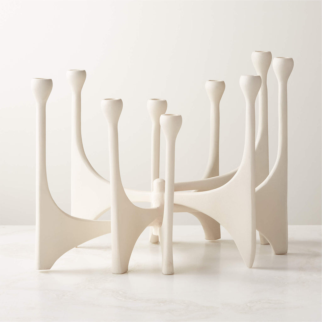 Cinq White Multii Candelabra Large