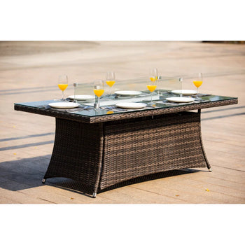 Mixed Brown Colville Patio Aluminum Propane Fire Pit Table