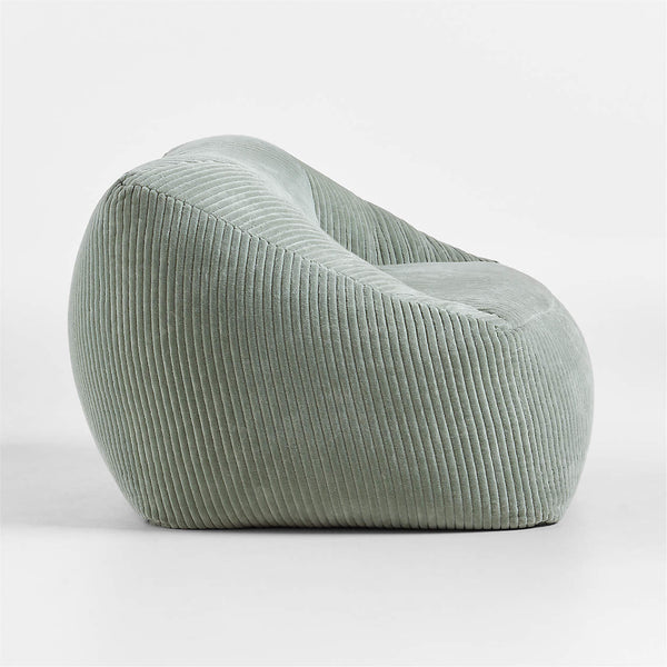 Verte Green Organic Cotton Velvet Corduroy Kids Lounge Chair