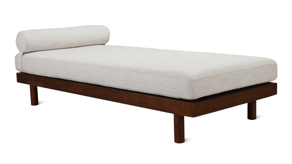 Ecru Fabric & Walnut Daybed