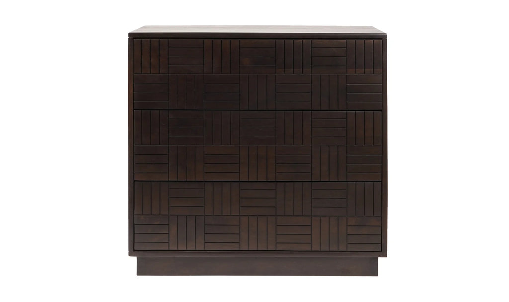 Denman Nightstand 3 Drawer - Dark Brown