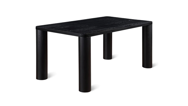 Field Dining Table Seats 4-6 People, Black Oak