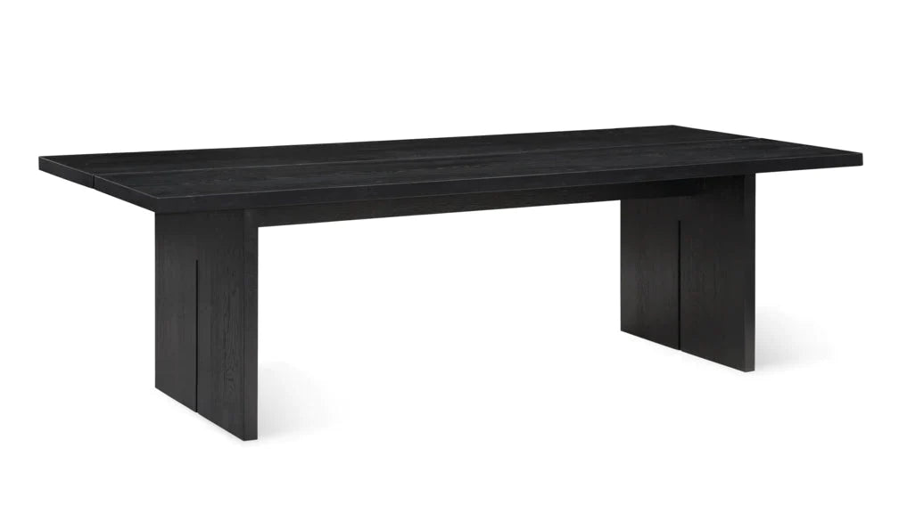 Black Oak Dining Table Plane 4-6 Seats