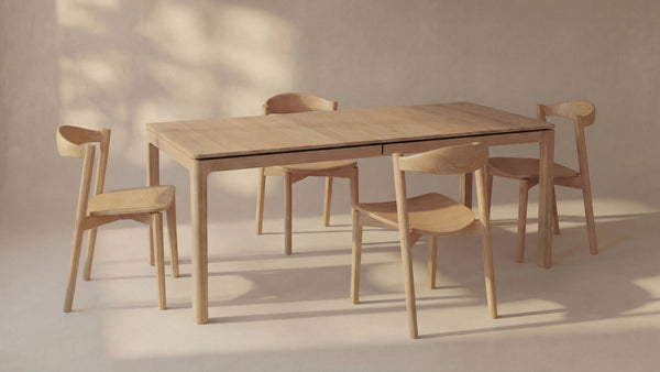 Bridge Oak Extendable Dining Table