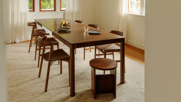 American Walnut Bridge Extendable Dining Table