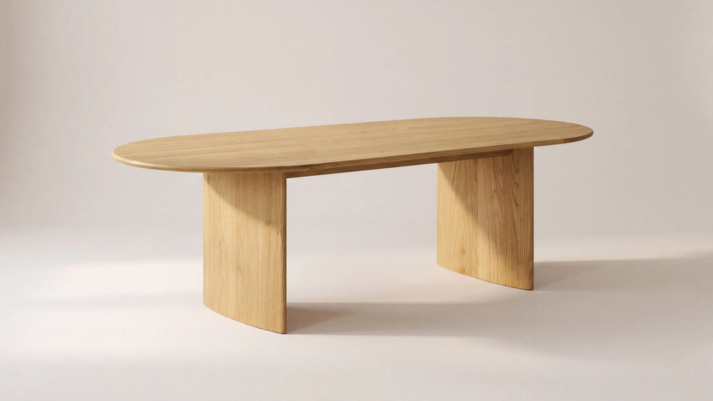 Rounded Oak Dining Table 4-6 Seats