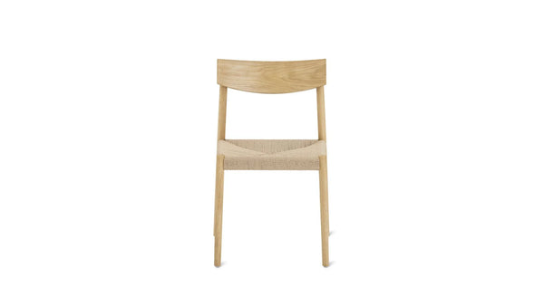 Guest Armless Dining Chair  White Oak/Natural Papercord(Set of 2)