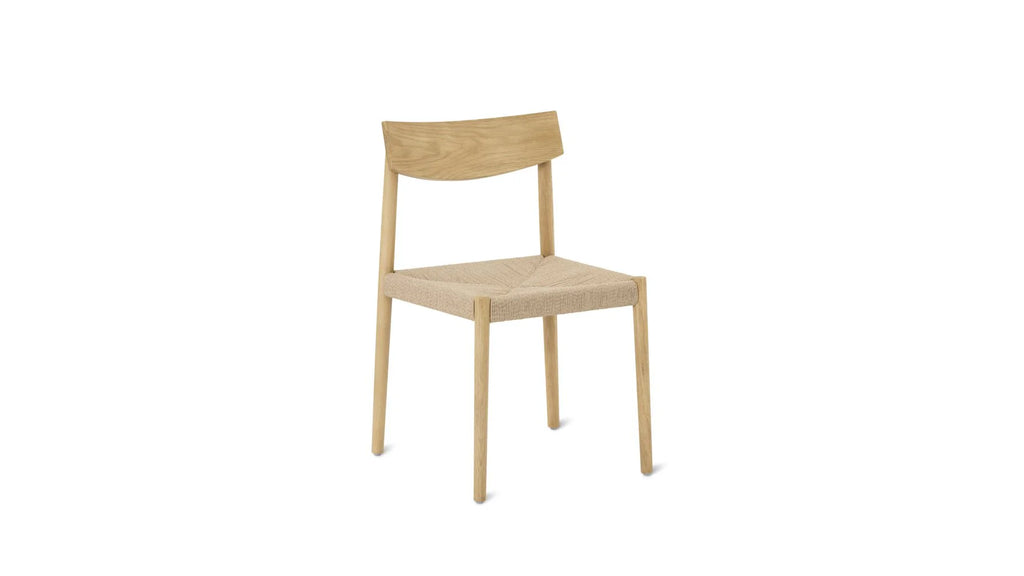 Guest Armless Dining Chair  White Oak/Natural Papercord(Set of 2)