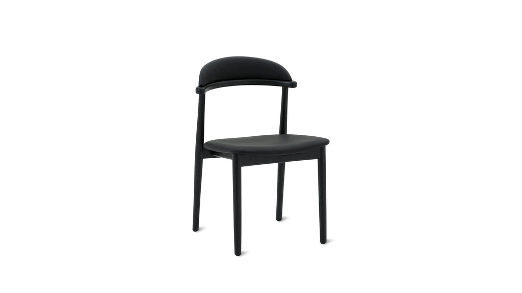 Count Armless Black Oak Dining Chair (Set of 2)