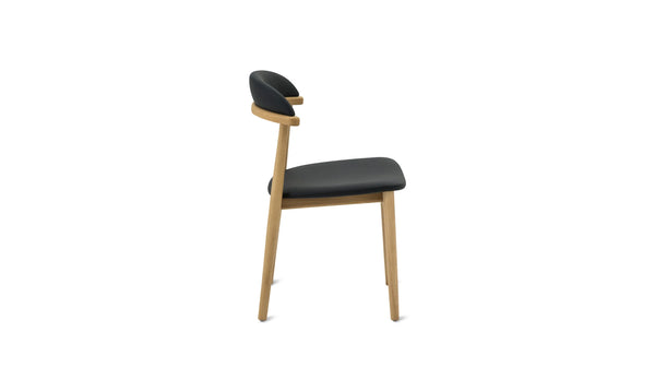 Oak & Black Count On Armless Dining Chair (Set of Two)
