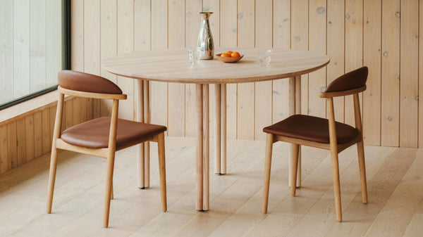 Count Armless Dining Chair (Set of Two) Oak & Brown