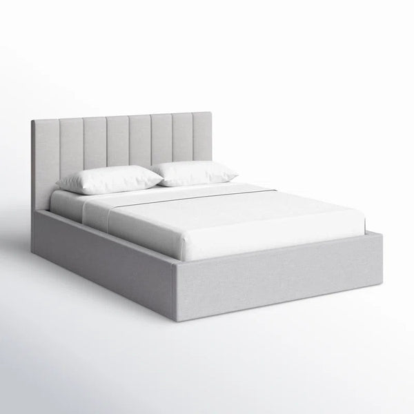 Delmar Upholstered King Bed - Stone Grey