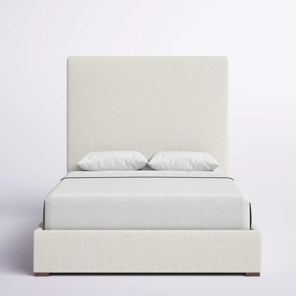 Moyra Upholstered High Queen Bed Performance White