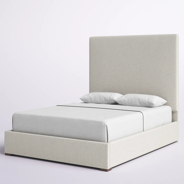 Moyra Upholstered High Queen Bed Performance White