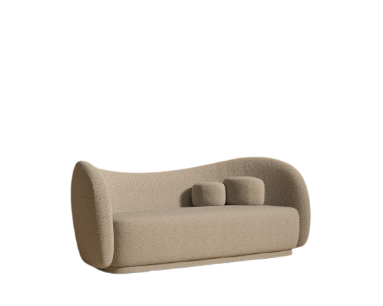 Diane Fawn Curve Sofa