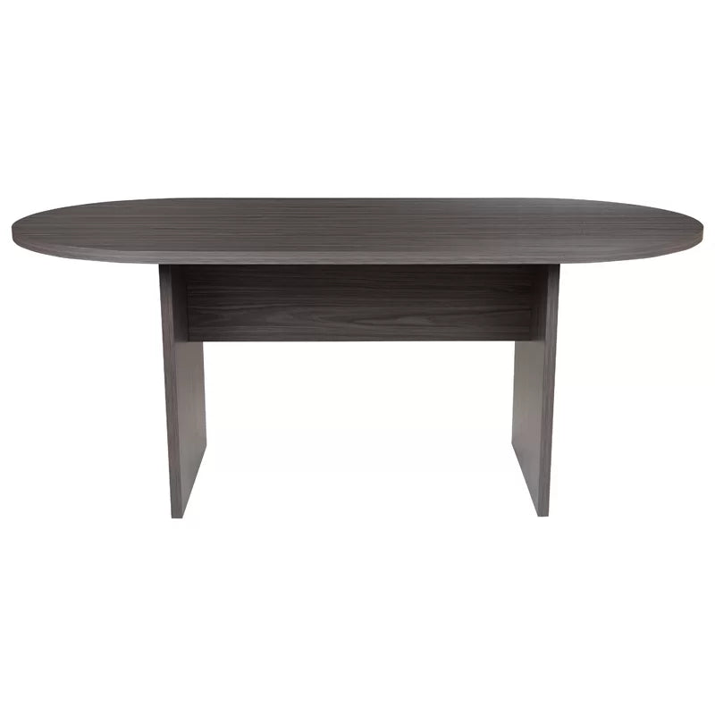 Efrem 6 FT Classic Oval Conference Table - Rustic Grey