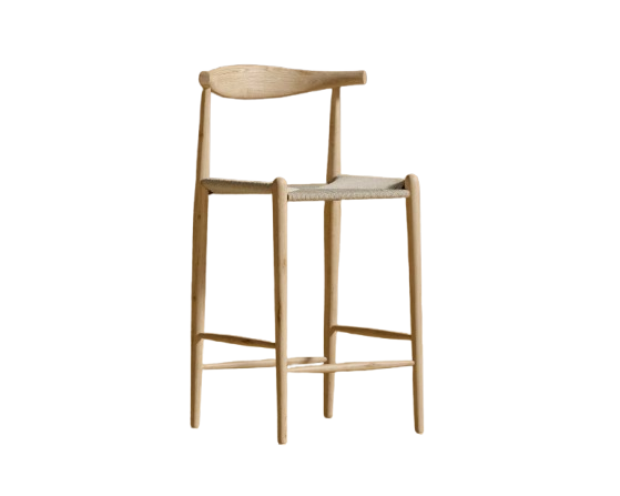 Wingback Counter Stool – Woven/Natural