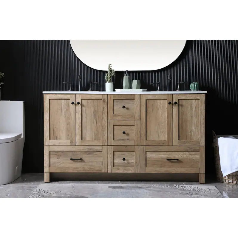 Soma 60'' Single Bathroom Vanity with Engineered Marble Top