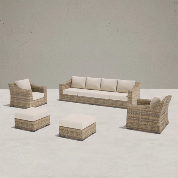Eloisa 6- Piece Sofa Seating Group with Cushions Tan