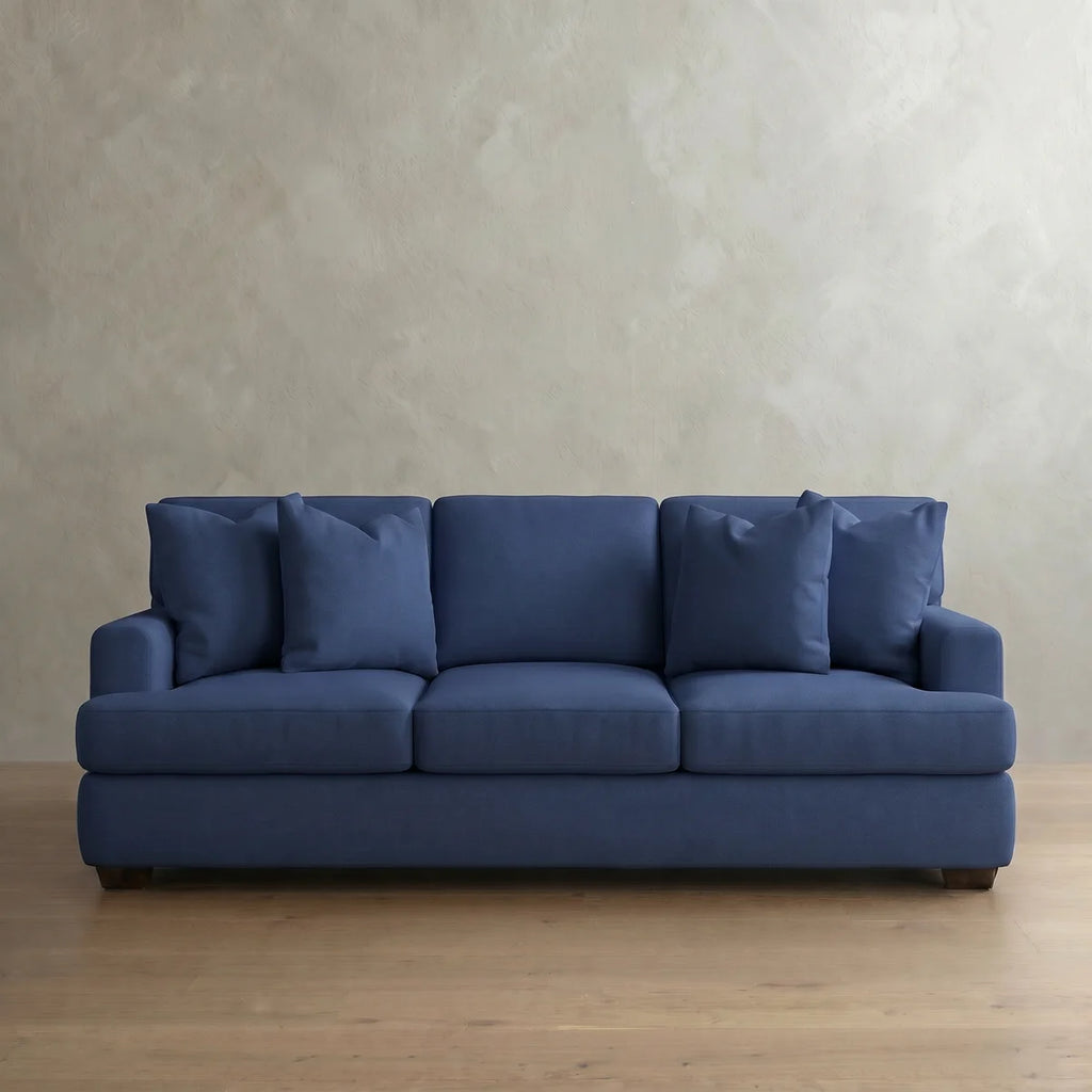 Emilio Upholstered 90" Sofa Navy Blue