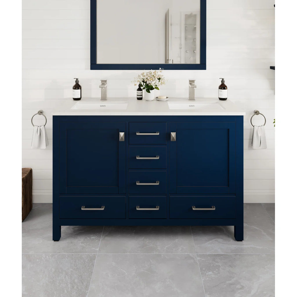 Eviva London Vanity With White Carrara Quartz Countertop