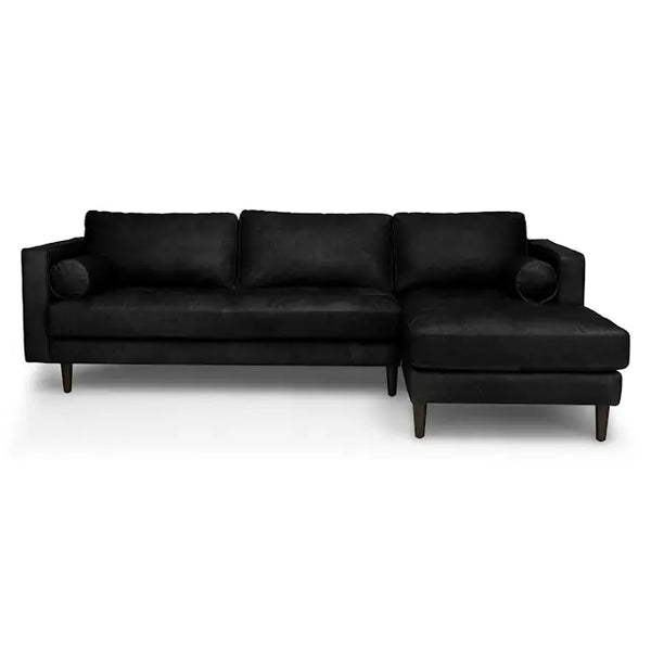 Oxford Black Right Sectional Sofa