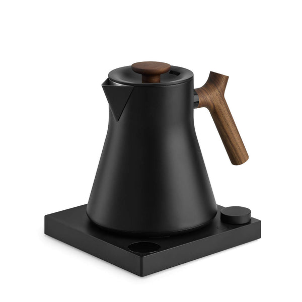 Fellow Corvo EKG Pro Electric Tea Kettle in Matte Black with Walnut Accents