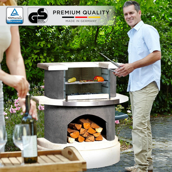 Outdoor Concrete BBQ Fire Pit 36.6